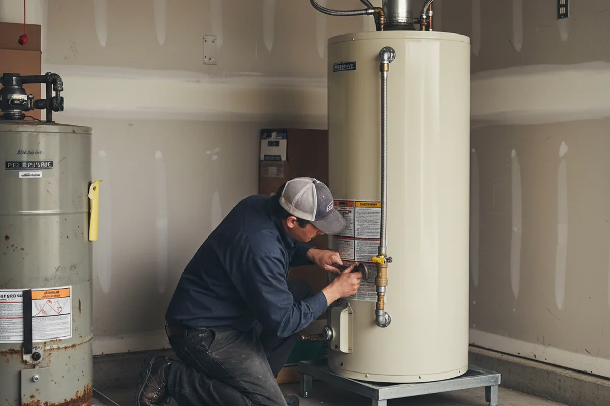 Water heater and shutoff valve replacement in Hoschton